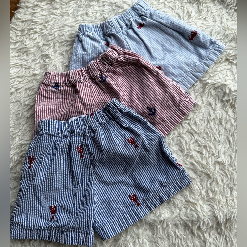 Bundle of 3 seersucker shorts, boys size 2T